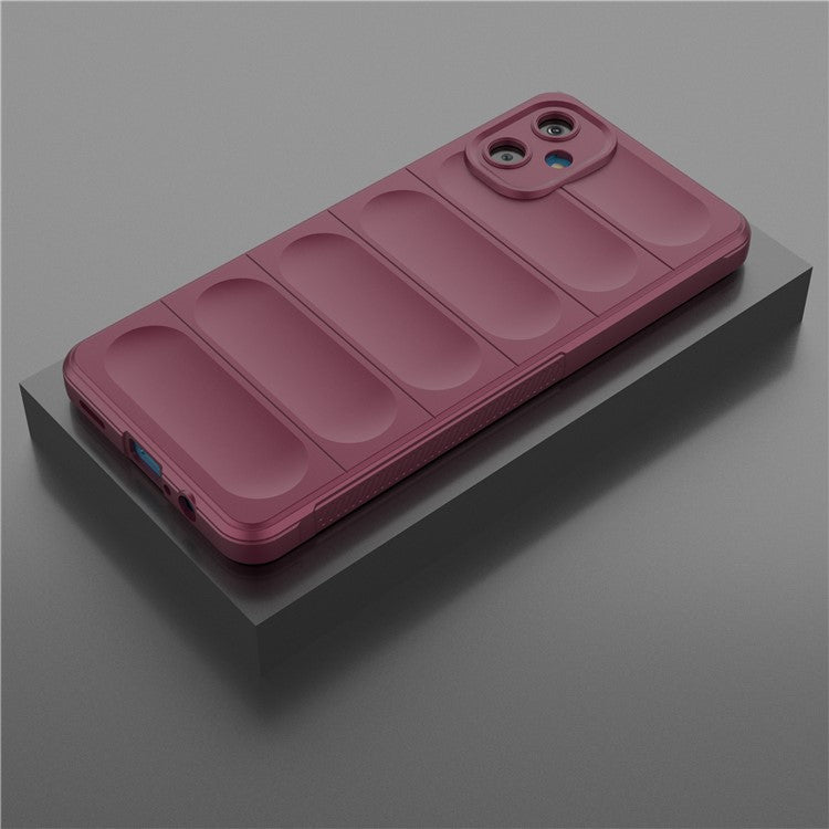 For Samsung Galaxy F06 5G / M06 5G Case Anti-Drop Soft TPU Rugged Phone Back Cover - Wine Red