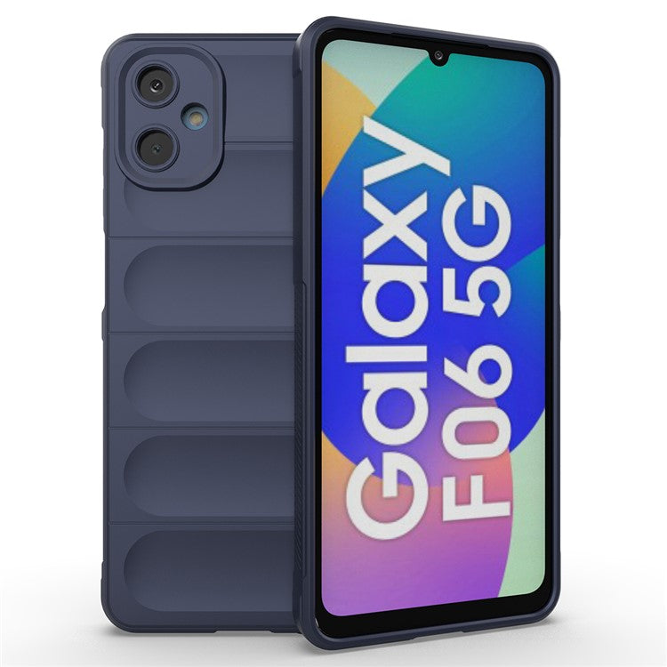 For Samsung Galaxy F06 5G / M06 5G Case Anti-Drop Soft TPU Rugged Phone Back Cover - Dark Blue