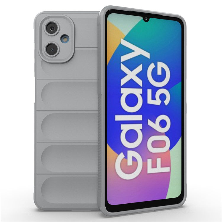 For Samsung Galaxy F06 5G / M06 5G Case Anti-Drop Soft TPU Rugged Phone Back Cover - Light Grey