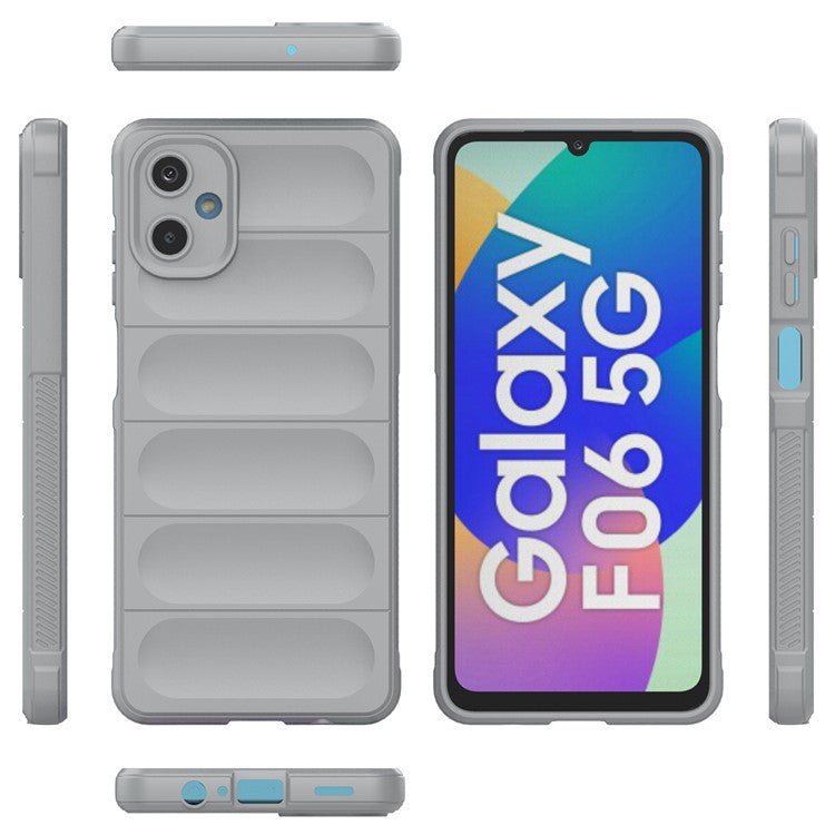 For Samsung Galaxy F06 5G / M06 5G Case Anti-Drop Soft TPU Rugged Phone Back Cover - Light Grey
