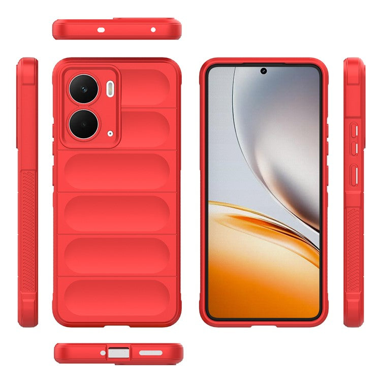 For Realme P3 5G  /  Neo7x 5G Case Anti-Drop Soft TPU Rugged Phone Back Cover - Red
