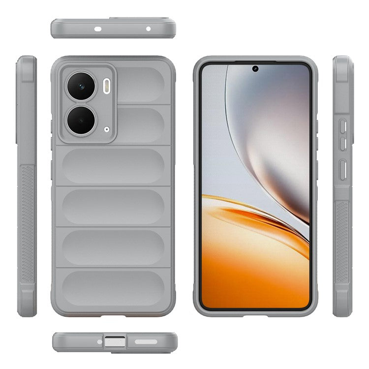 For Realme P3 5G  /  Neo7x 5G Case Anti-Drop Soft TPU Rugged Phone Back Cover - Light Grey