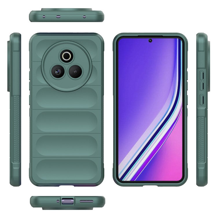 For Realme P3 Pro 5G Case Anti-Drop Soft TPU Rugged Phone Back Cover - Green