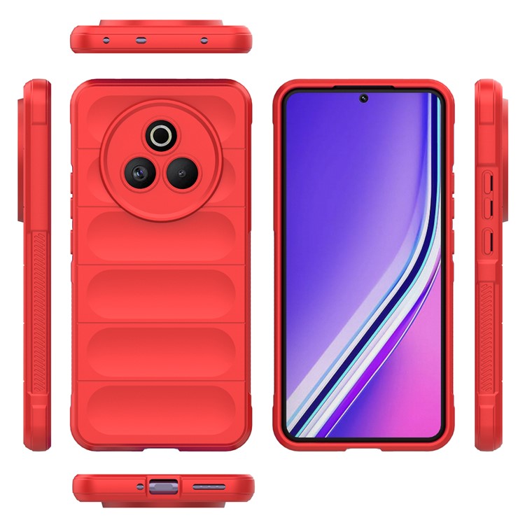 For Realme P3 Pro 5G Case Anti-Drop Soft TPU Rugged Phone Back Cover - Red