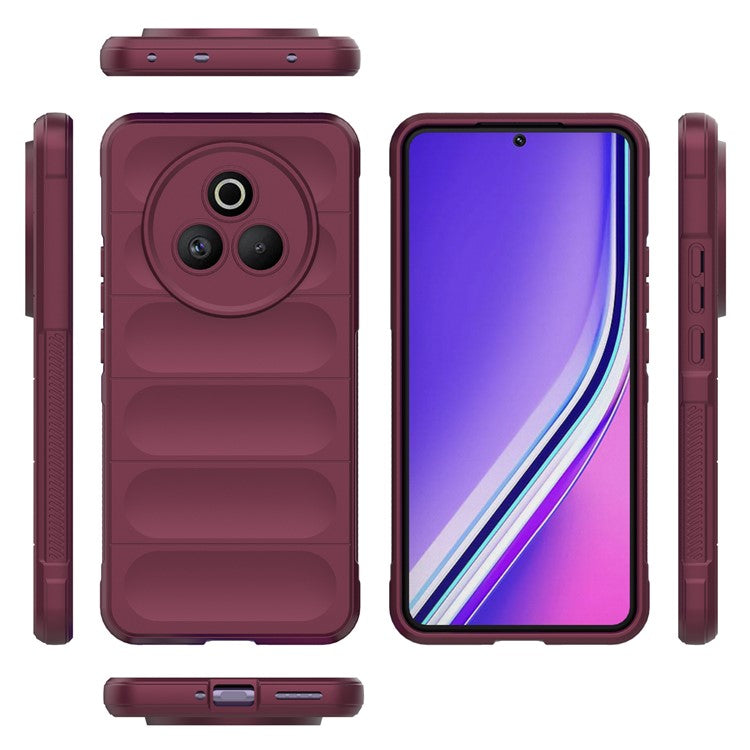 For Realme P3 Pro 5G Case Anti-Drop Soft TPU Rugged Phone Back Cover - Wine Red