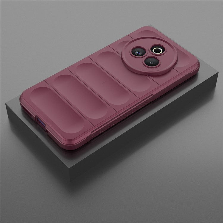 For Realme P3 Pro 5G Case Anti-Drop Soft TPU Rugged Phone Back Cover - Wine Red