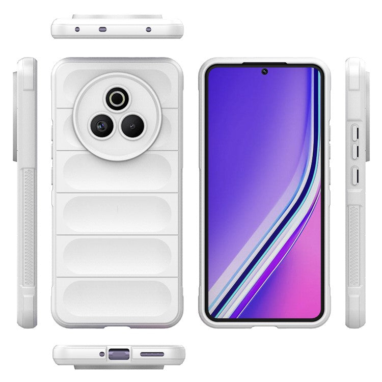 For Realme P3 Pro 5G Case Anti-Drop Soft TPU Rugged Phone Back Cover - White