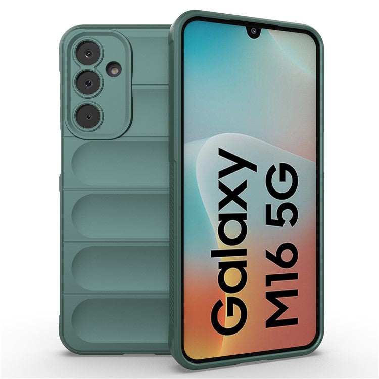 For Samsung Galaxy M16 5G / F16 5G Case Anti-Drop Soft TPU Rugged Phone Back Cover - Green