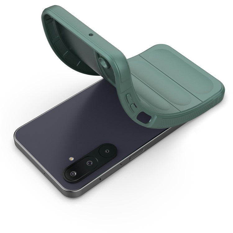 For Samsung Galaxy M16 5G / F16 5G Case Anti-Drop Soft TPU Rugged Phone Back Cover - Green