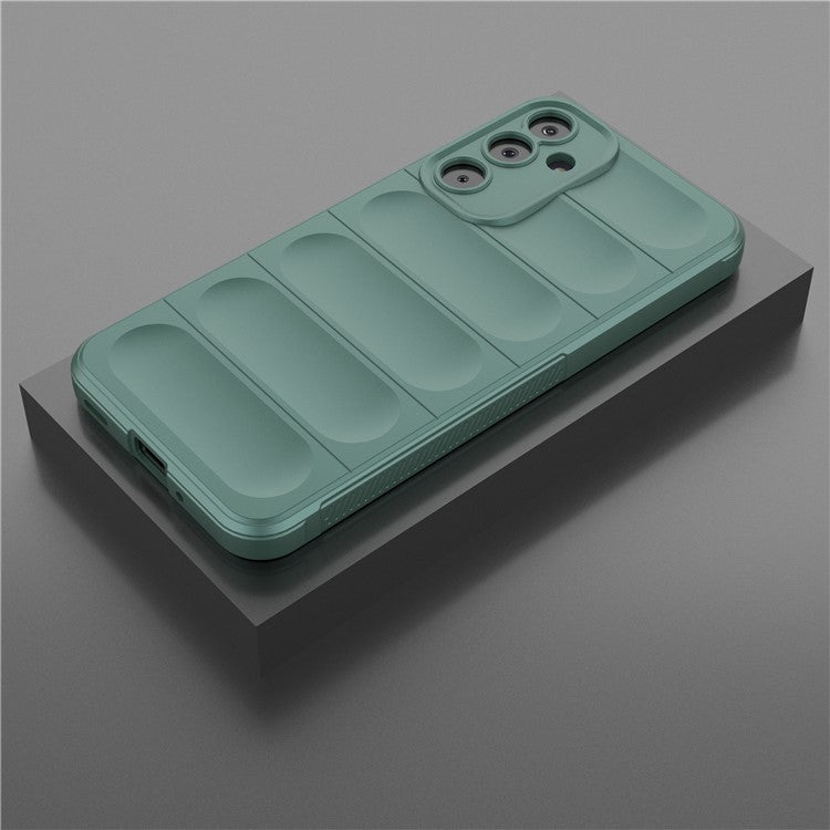 For Samsung Galaxy M16 5G / F16 5G Case Anti-Drop Soft TPU Rugged Phone Back Cover - Green