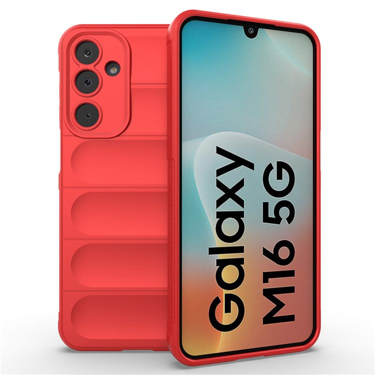 For Samsung Galaxy M16 5G / F16 5G Case Anti-Drop Soft TPU Rugged Phone Back Cover - Red