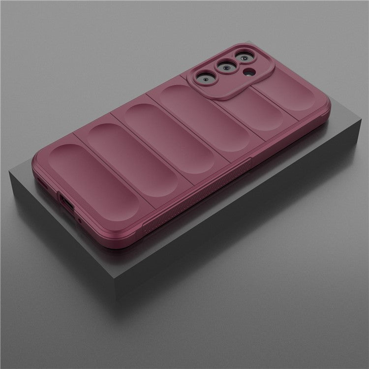 For Samsung Galaxy M16 5G / F16 5G Case Anti-Drop Soft TPU Rugged Phone Back Cover - Wine Red
