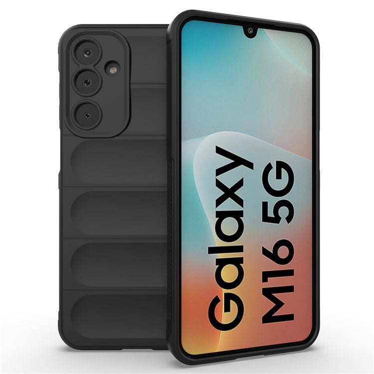 For Samsung Galaxy M16 5G / F16 5G Case Anti-Drop Soft TPU Rugged Phone Back Cover - Black