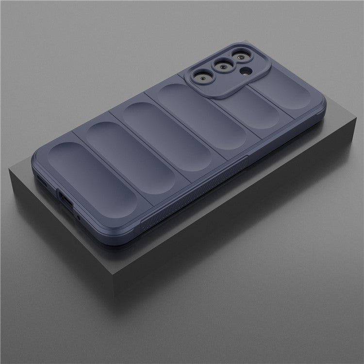 For Samsung Galaxy M16 5G / F16 5G Case Anti-Drop Soft TPU Rugged Phone Back Cover - Dark Blue