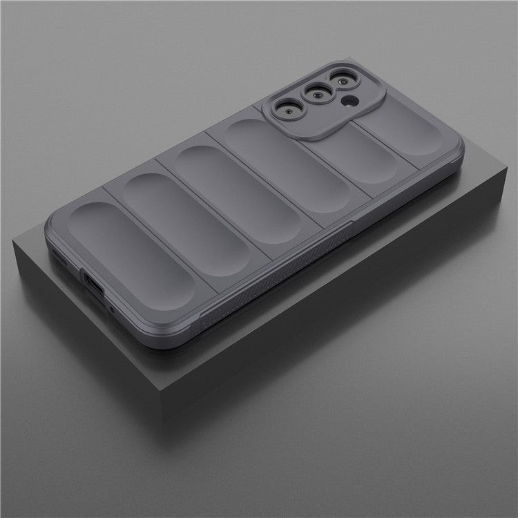 For Samsung Galaxy M16 5G / F16 5G Case Anti-Drop Soft TPU Rugged Phone Back Cover - Dark Grey