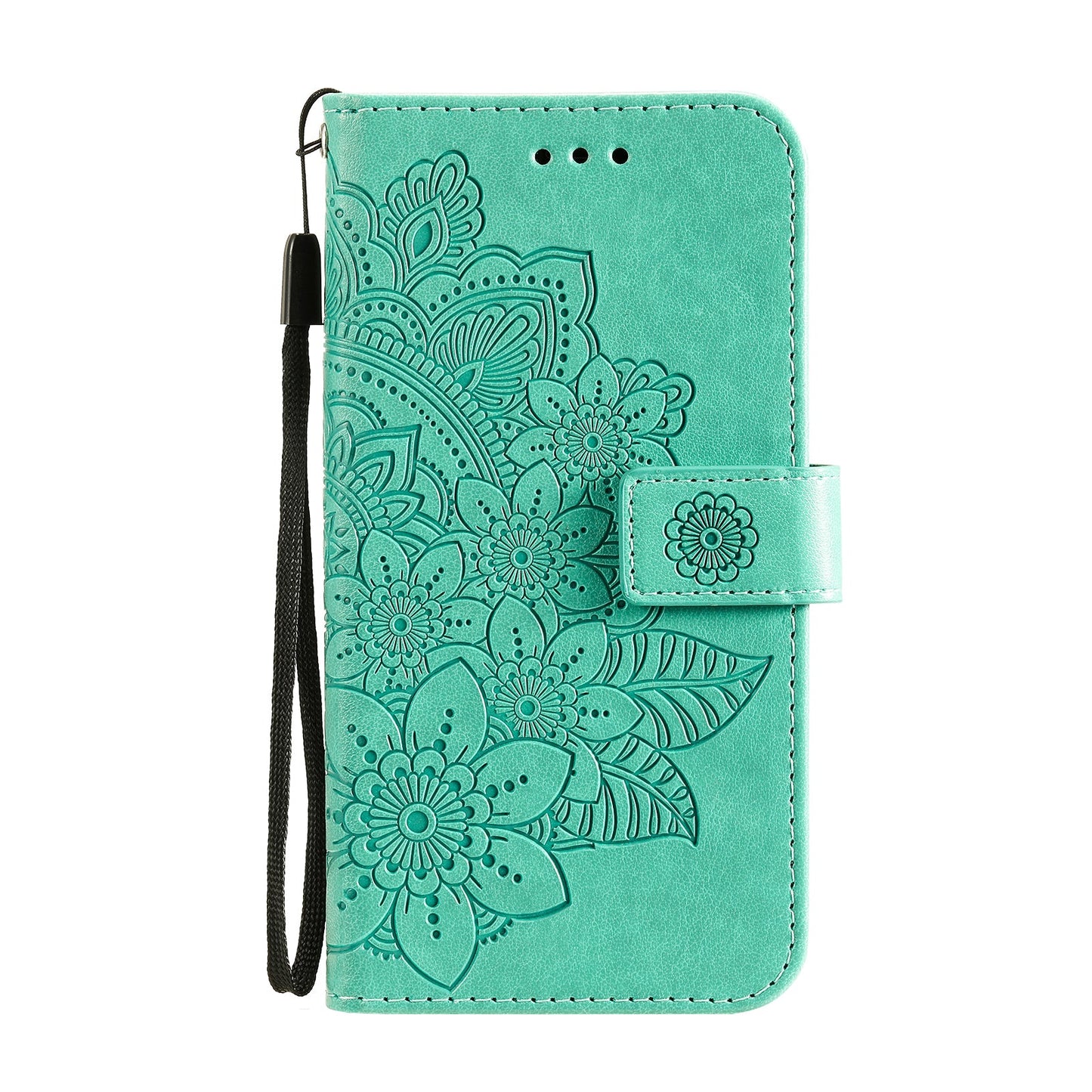 For vivo V50 Lite 4G Case Floral Pattern PU Leather Wallet Stand Phone Cover - Green