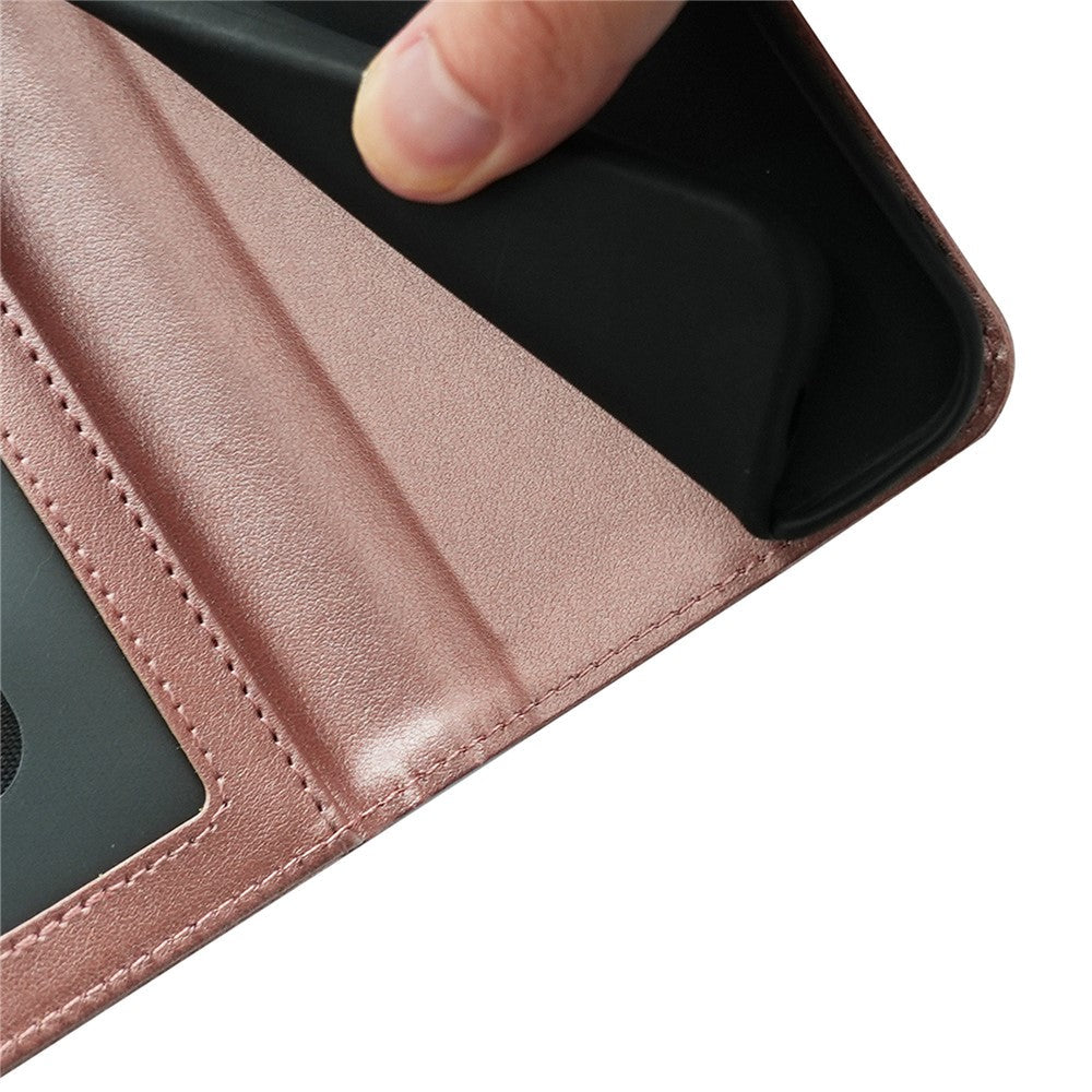For Oppo Reno13 5G (Global) Case Stand Card Holder Wallet Leather Phone Cover - Rose Gold