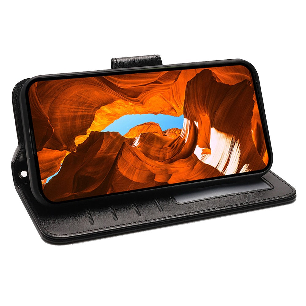 For Oppo Reno13 Pro 5G Case Stand Card Holder Wallet Leather Phone Cover - Black