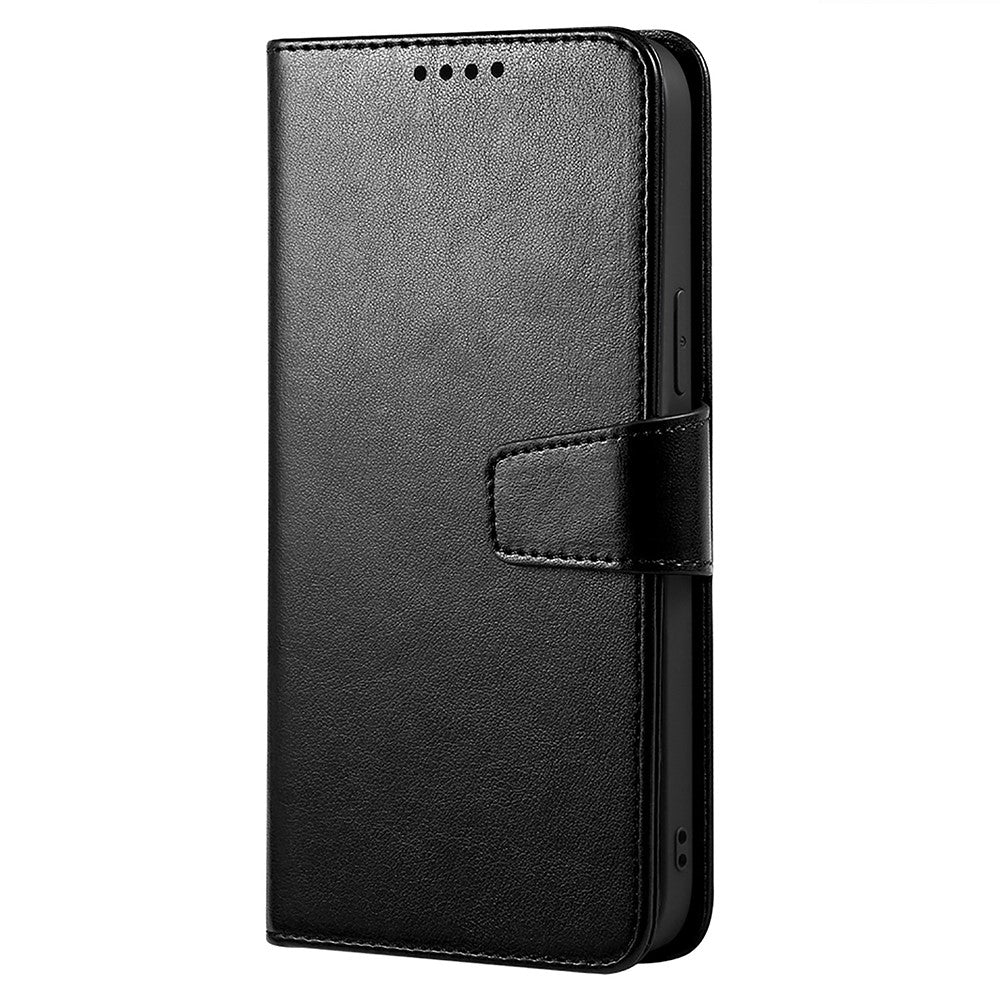 For Oppo Reno13 F 4G / 5G Case Stand Card Holder Wallet Leather Phone Cover - Black