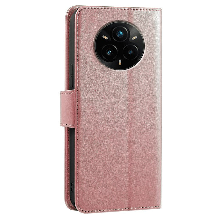 For Realme 14 Pro+ 5G Case Stand Card Holder Wallet Leather Phone Cover - Rose Gold