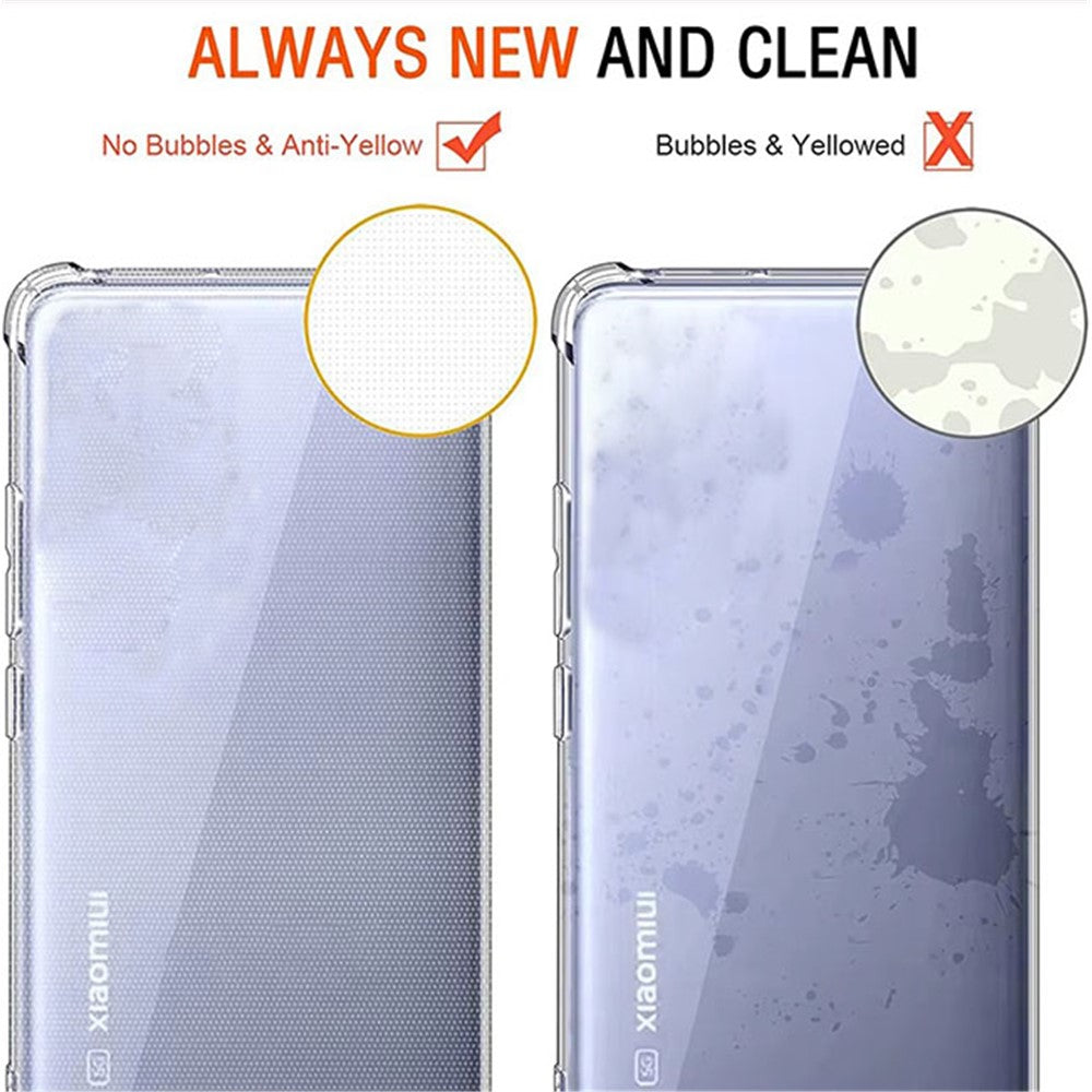 SHANWO Clear Case for Oppo K12x 5G (China) / Oneplus Nord CE4 Lite 5G TPU 1.5mm Shockproof Mobile Back Cover