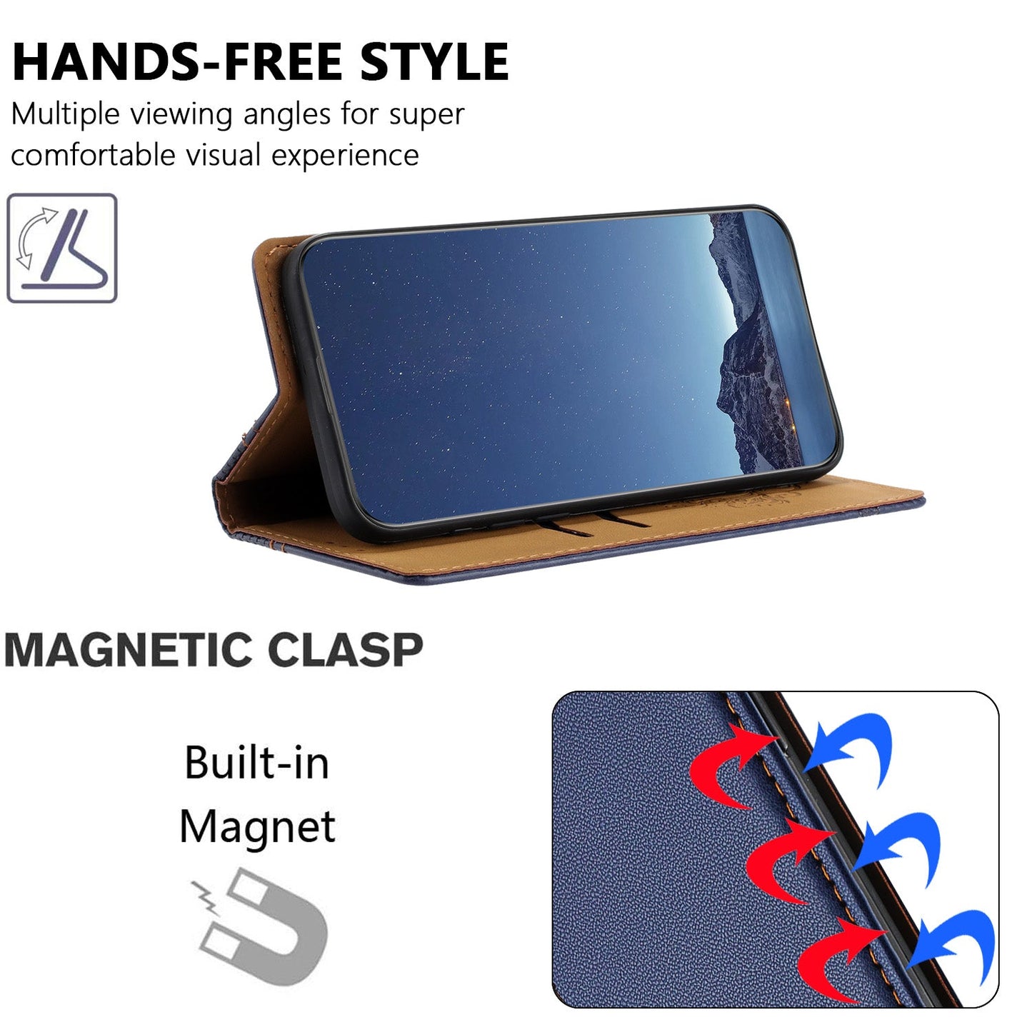 For Samsung Galaxy M06 5G / Galaxy F06 5G Case L-Shaped Grid Pattern Leather Stand Phone Cover with Card Slots - Blue