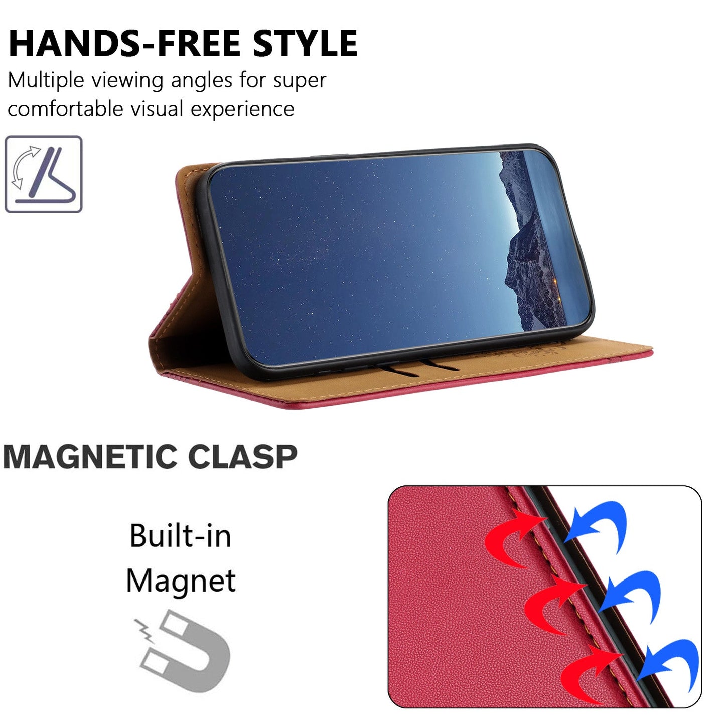 For Samsung Galaxy M16 5G / Galaxy F16 5G Case L-Shaped Grid Pattern Leather Stand Phone Cover with Card Slots - Red