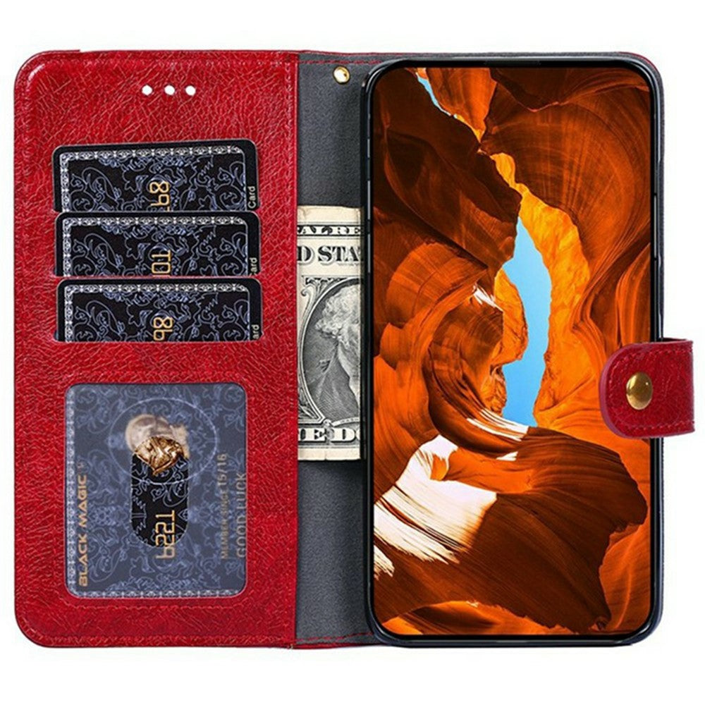 For Oppo Reno13 F 5G  /  4G Case Zipper Pocket PU Leather Wallet Flip Phone Cover - Red