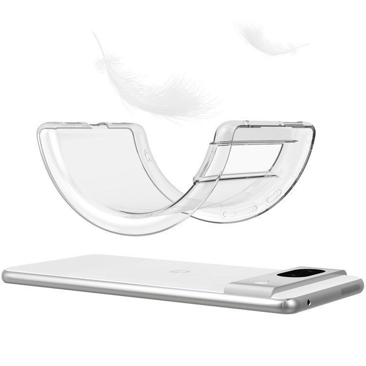 For Google Pixel 7 5G Clear Phone Case Anti-Fingerprints Transparent TPU Cover