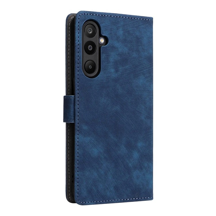 For Samsung Galaxy M16 5G / F16 5G Case Wallet RFID Blocking PU Leather Cover Stand with Strap - Blue