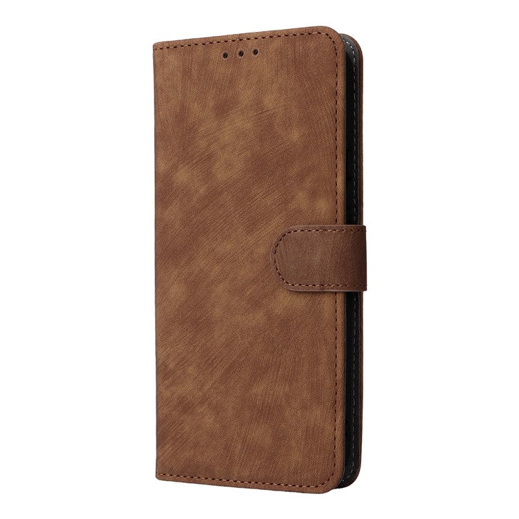 For Samsung Galaxy M16 5G / F16 5G Case Wallet RFID Blocking PU Leather Cover Stand with Strap - Brown