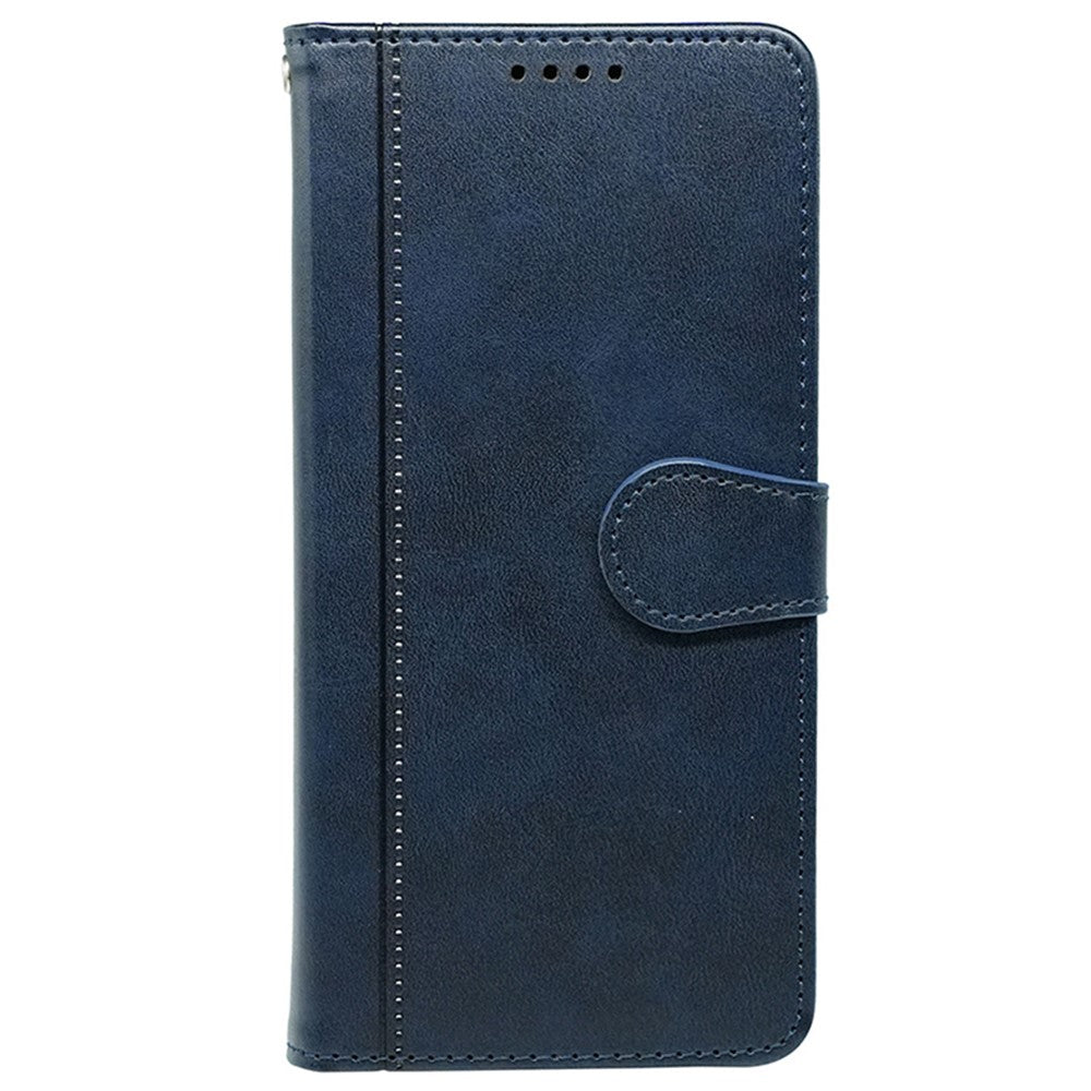 For Oppo Reno13 5G (Global) Case Calf Texture Leather Stand Book Style Phone Cover - Blue