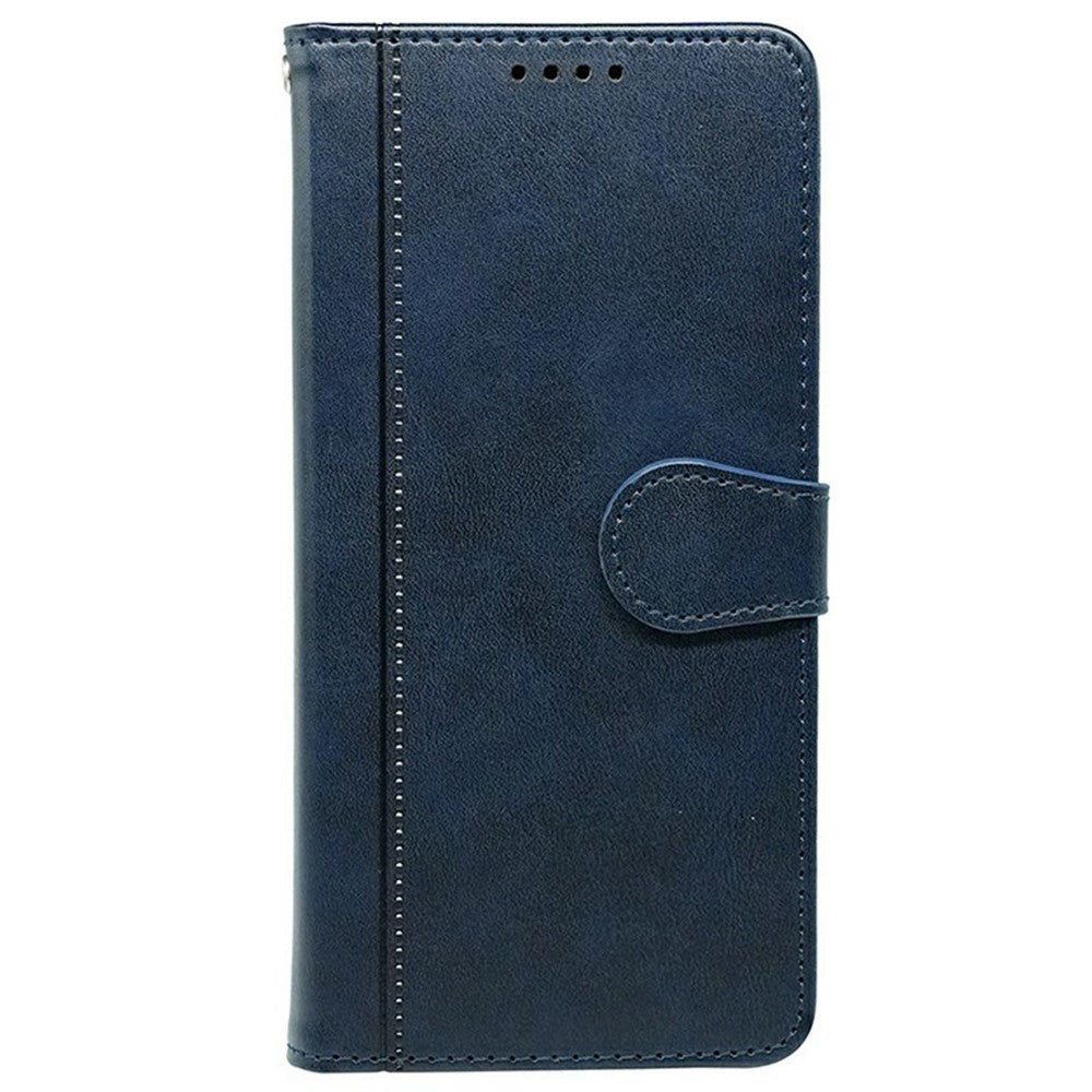 For Oppo Reno13 Pro 5G Case Calf Texture Leather Stand Book Style Phone Cover - Blue