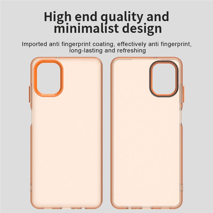 For Samsung Galaxy F06 5G / M06 5G Case PC + TPU + PET Matte Anti-Drop Phone Back Cover - Orange