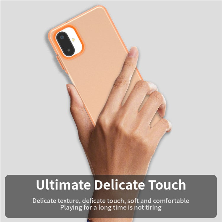 For Samsung Galaxy F06 5G / M06 5G Case PC + TPU + PET Matte Anti-Drop Phone Back Cover - Orange