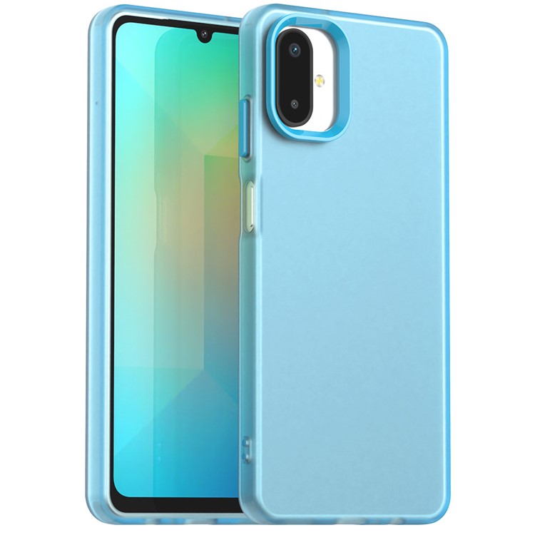 For Samsung Galaxy F06 5G / M06 5G Case PC + TPU + PET Matte Anti-Drop Phone Back Cover - Blue