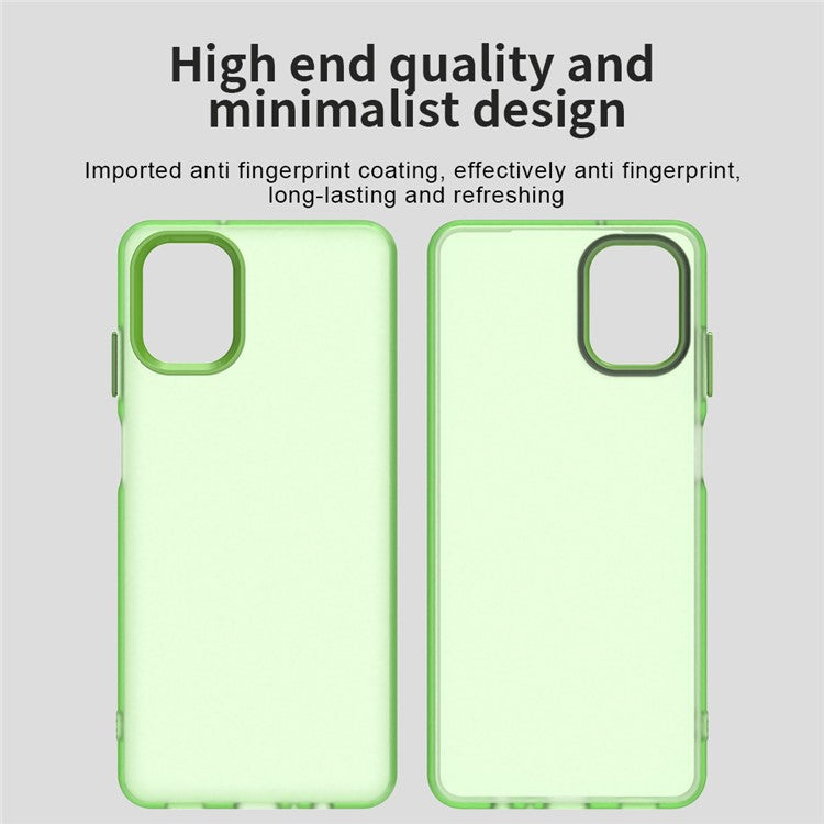 For Samsung Galaxy F06 5G / M06 5G Case PC + TPU + PET Matte Anti-Drop Phone Back Cover - Green