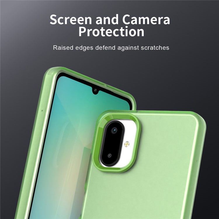 For Samsung Galaxy F06 5G / M06 5G Case PC + TPU + PET Matte Anti-Drop Phone Back Cover - Green