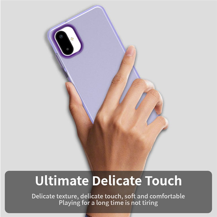 For Samsung Galaxy F06 5G / M06 5G Case PC + TPU + PET Matte Anti-Drop Phone Back Cover - Purple