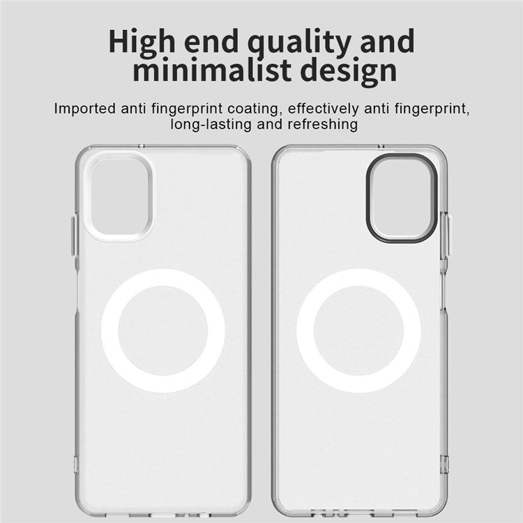 For Samsung Galaxy F06 5G / M06 5G Case Compatible with MagSafe Anti Drop Hybrid Phone Back Cover - White