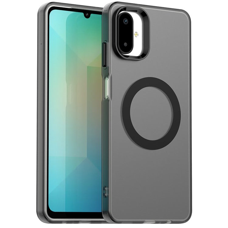 For Samsung Galaxy F06 5G / M06 5G Case Compatible with MagSafe Anti Drop Hybrid Phone Back Cover - Black