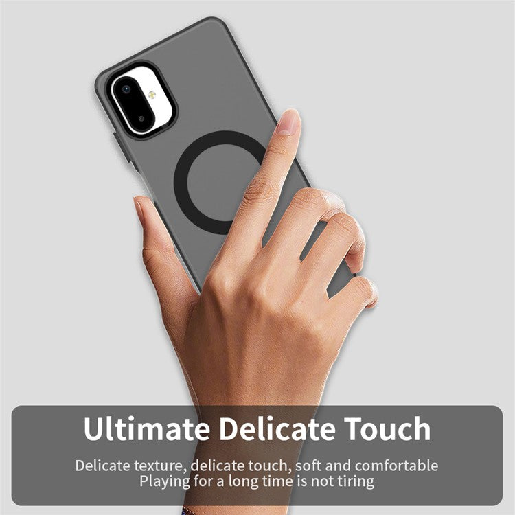 For Samsung Galaxy F06 5G / M06 5G Case Compatible with MagSafe Anti Drop Hybrid Phone Back Cover - Black