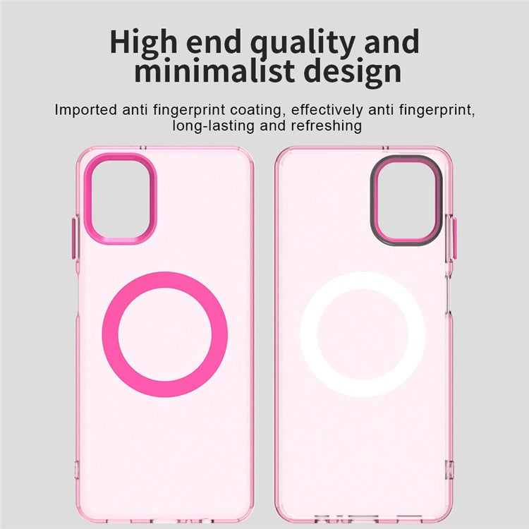 For Samsung Galaxy F06 5G / M06 5G Case Compatible with MagSafe Anti Drop Hybrid Phone Back Cover - Red