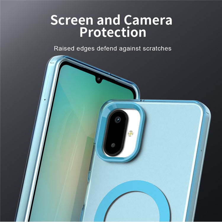 For Samsung Galaxy F06 5G / M06 5G Case Compatible with MagSafe Anti Drop Hybrid Phone Back Cover - Blue