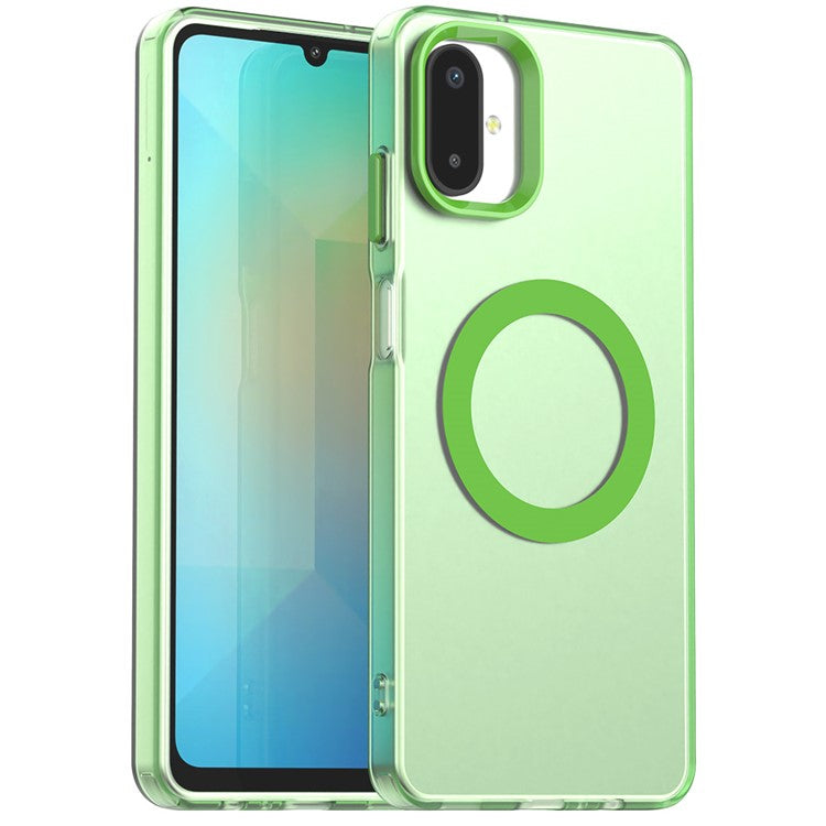 For Samsung Galaxy F06 5G / M06 5G Case Compatible with MagSafe Anti Drop Hybrid Phone Back Cover - Green