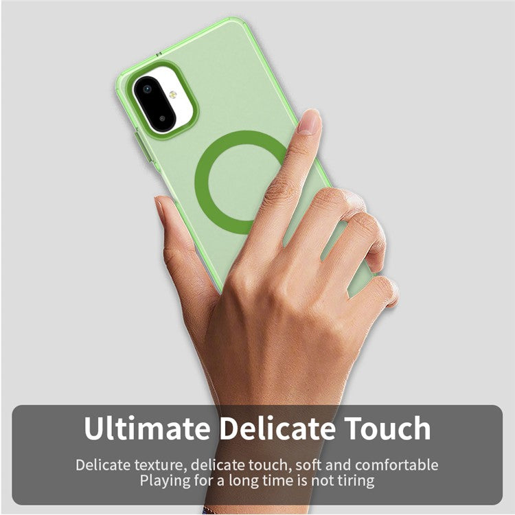 For Samsung Galaxy F06 5G / M06 5G Case Compatible with MagSafe Anti Drop Hybrid Phone Back Cover - Green