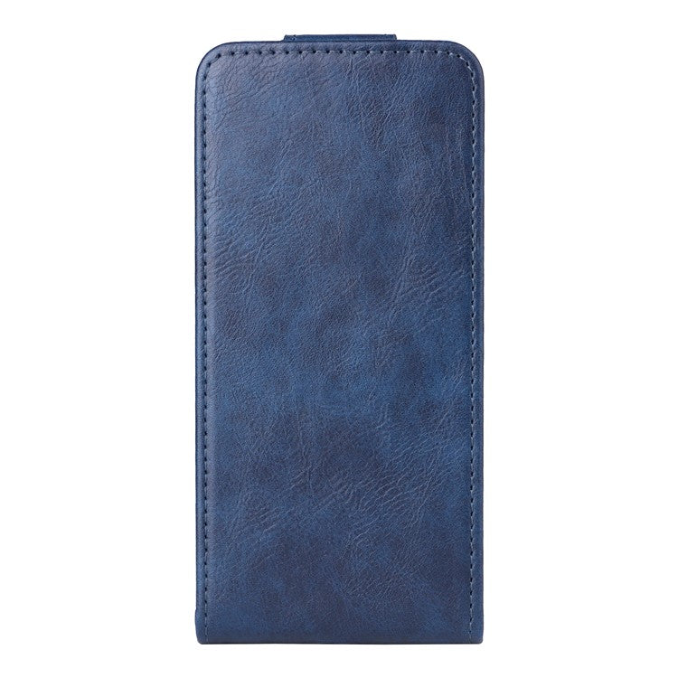 For Samsung Galaxy M16 5G / F16 5G Stand Case Magnetic Clasp Vertical Flip Leather Phone Cover with Card Holder - Dark Blue