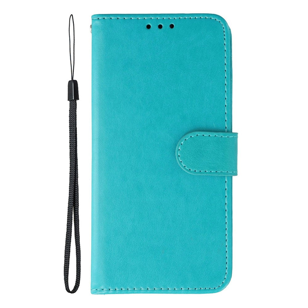 For Oppo Reno13 5G (Global) Case PU Leather Flip Wallet Phone Cover with Strap - Blue