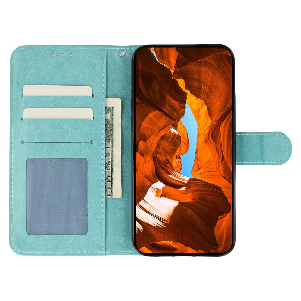 For Oppo Reno13 5G (Global) Case PU Leather Flip Wallet Phone Cover with Strap - Green