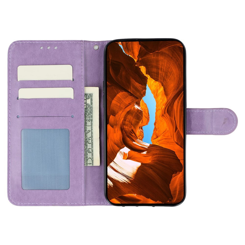 For Oppo Reno13 5G (Global) Case PU Leather Flip Wallet Phone Cover with Strap - Purple